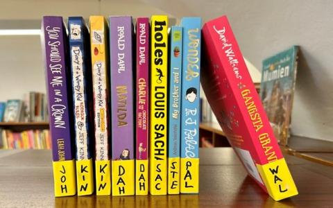 englische Bücher auf Regal